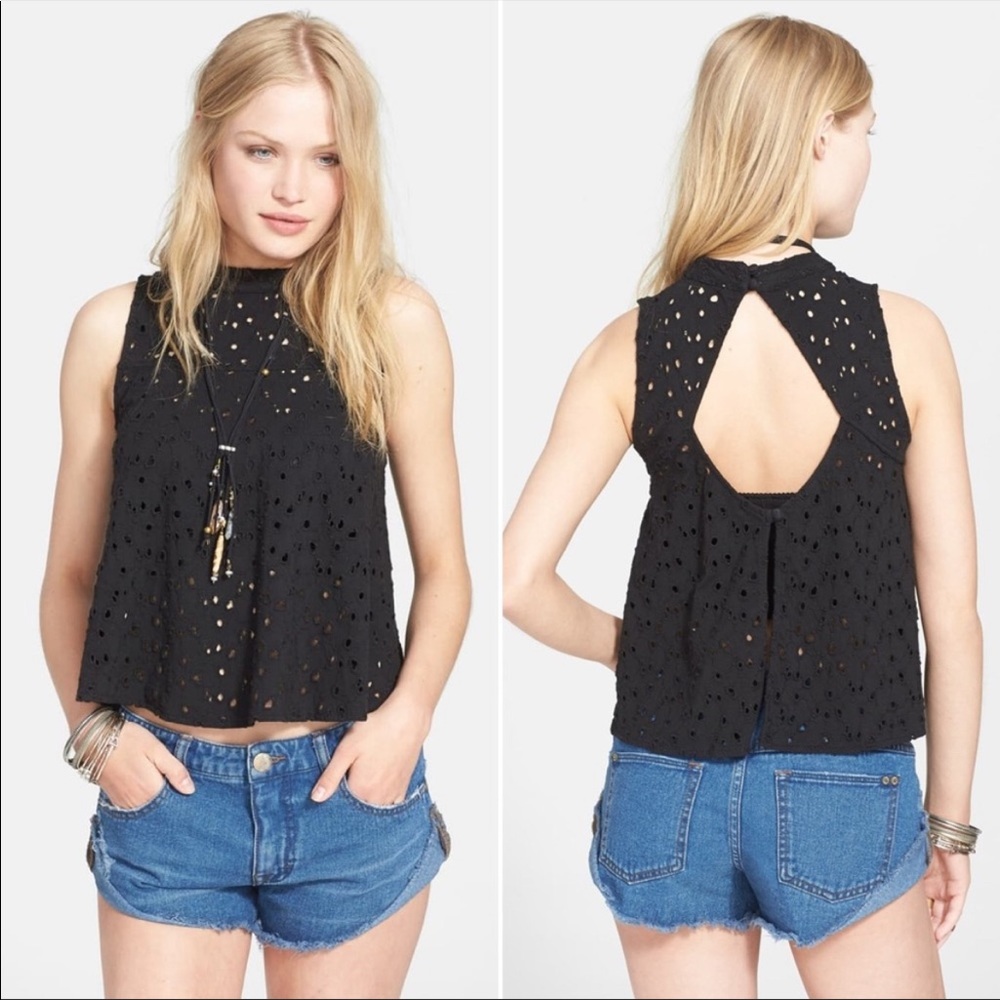 Free People Eyelet tank